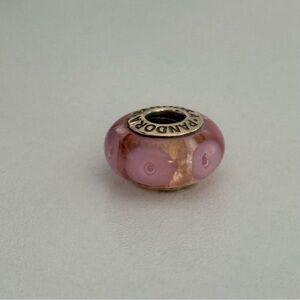 Pandora 14K Yellow Gold Mystic Bead Murano Glass Rare Retired Charm